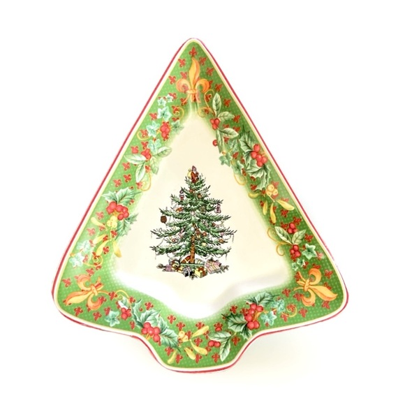 Very Nice 2012 Spode Christmas Tree Dish Dillards - Picture 1 of 2